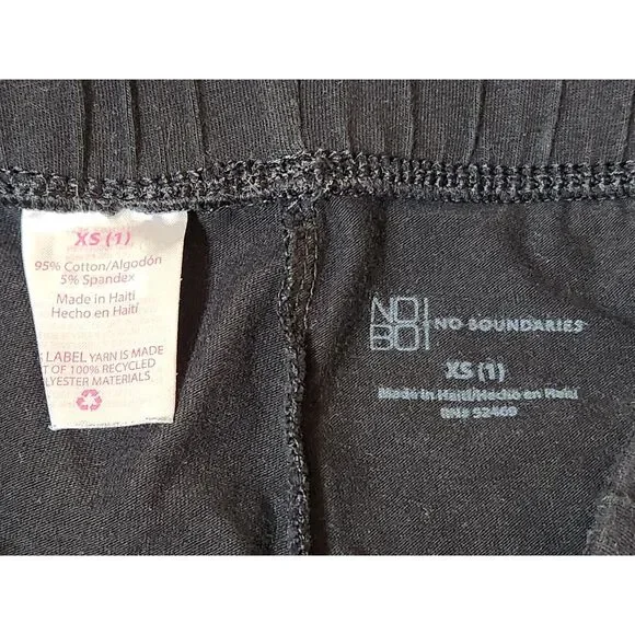 No Boundaries Cotton Spandex Stretch Pants Black XS 2 Pack - Picture 7 of 8